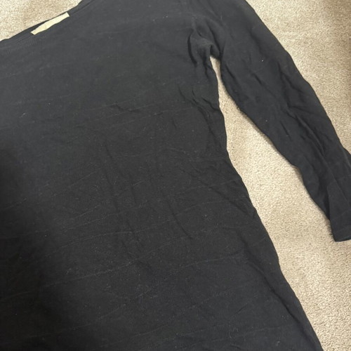 Etam Black Blouse Asymmetric One-Shoulder Cotton Like New