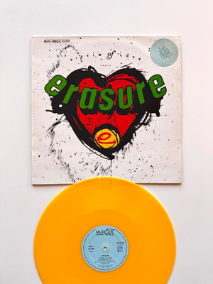 Erasure Victim of Love 12" Maxi Single като нов, жълт прозрачен винил