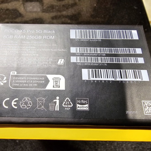 Poco X5 Pro 5G smartphone like new, 256GB, black