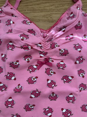 Benetton pink tank top new with chicken print