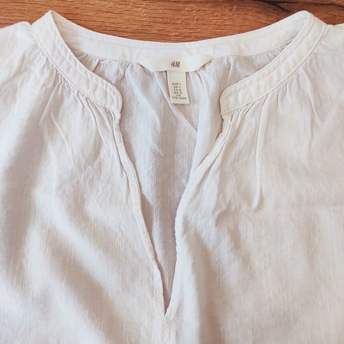 H&M white airy blouse, size L