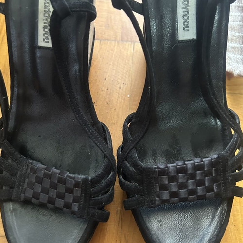 Kalogirou platform sandals used, size 38, black
