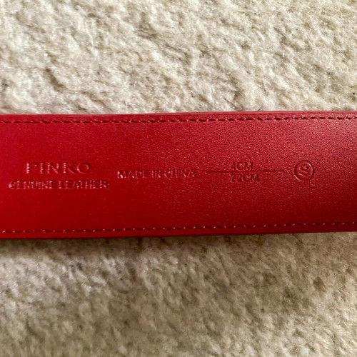 Pinko leather belt like new, 80cm, red