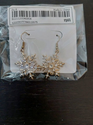 Fo Bijoux Snowflake Earrings new, length about 5 cm