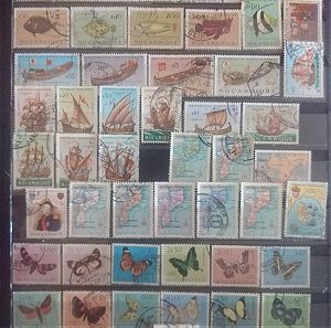 Μοζαμβίκη μικρή συλλογή 70+ διαφορετικά γραμματόσημα