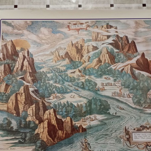 Decorative print engraving The Valley of Tempi new