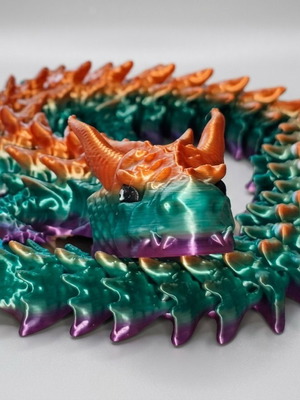 Articulated Dragon (~50cm) Multicolor Silk PLA fidget toy
