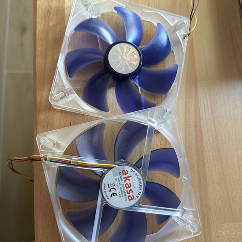 Akasa 140mm computer fans, pack of 2