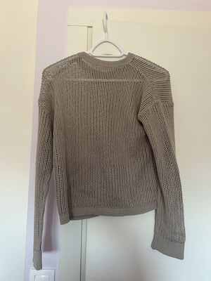 Uniqlo knit perforated sweater taupe size S like new