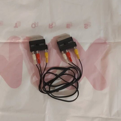 RCA cable with SCART adapters like new