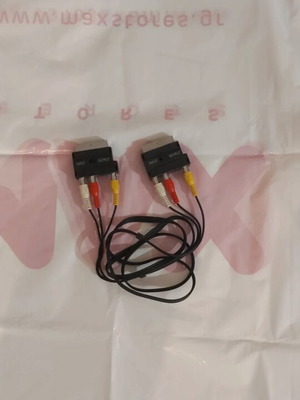 RCA cable with SCART adapters like new