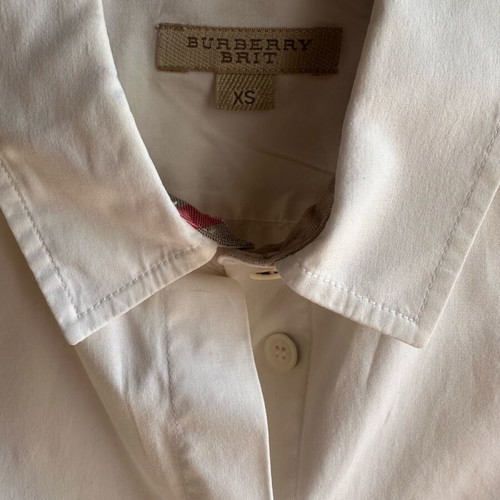Burberry white slim line shirt used, size XS