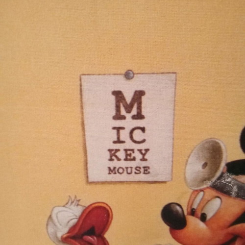 Mickey Mouse children's frame used, collectible 30x40