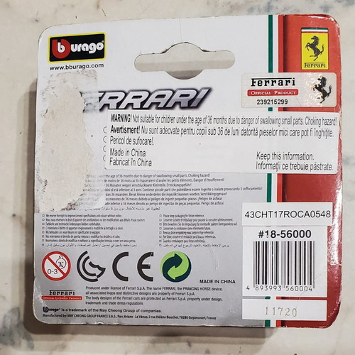 Burago Ferrari F40 Competizione model car, sealed