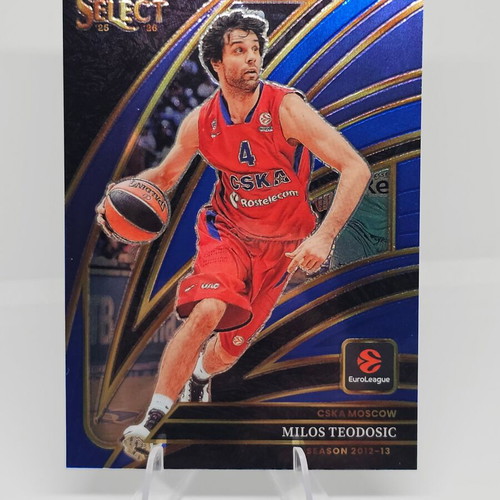 Milos Teodosic "Courtside" Blue Prizm Parallel #235 Panini Select EuroLeague card