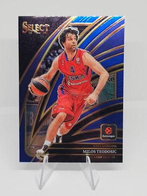 Milos Teodosic "Courtside" Blue Prizm Parallel #235 Panini Select EuroLeague card