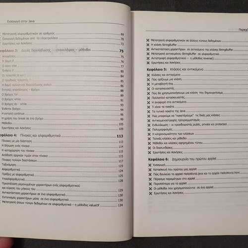 Introduction to JAVA book used, Giorgos Liakeas, Kleidarithmos