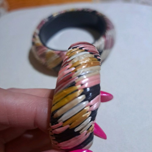 Jewelry set bracelet and earrings like new, multicolor