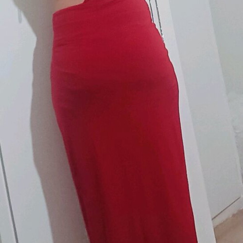 Maxi dress like new, red with cutouts