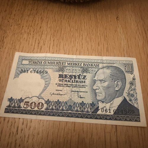 Turkish 500 Lira banknote like new