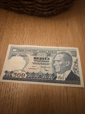 Turkish 500 Lira banknote like new