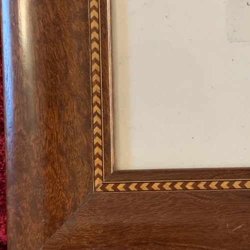 Chalcography used with frame and marquetry