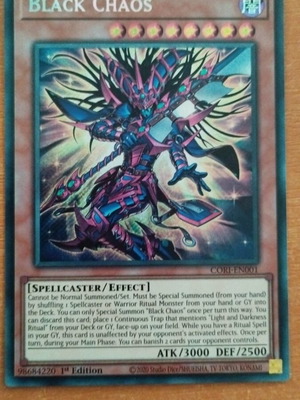 Yu-Gi-Oh Cori Black Chaos Secret Rare карта