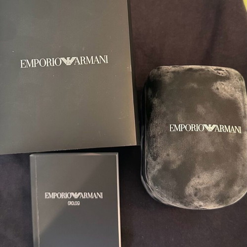 Emporio Armani men's watch used, chronograph with box and papers
