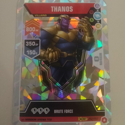 Thanos #212 Secret Rare Marvel 2022 Mission Arena card new