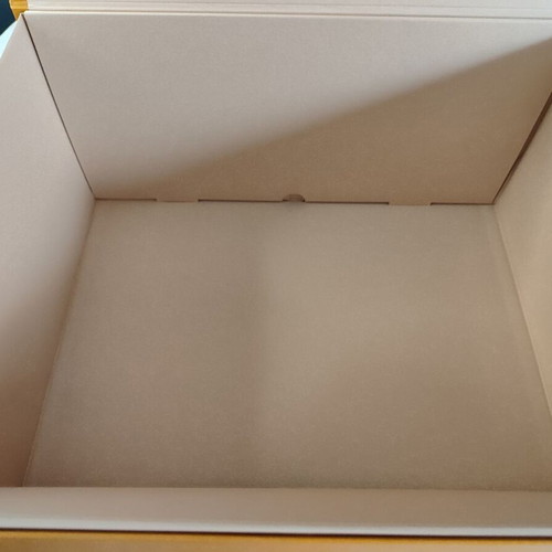 Louis Vuitton gift box and paper bag used, sizes 49.5x41.5x23 and 40x33x19 cm