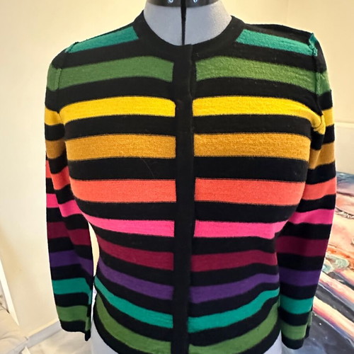 Sonia Rykiel Paris girl cardigan like new, colorful, merino wool age 14