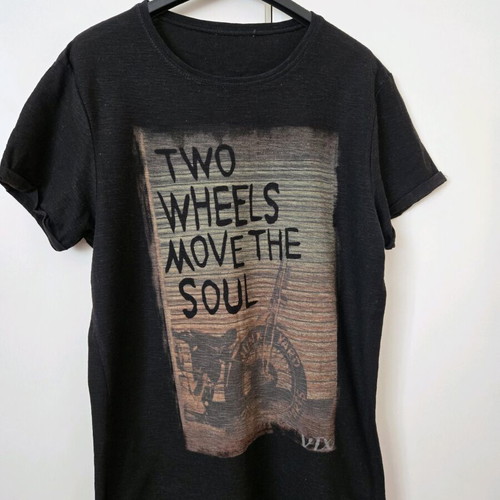 Unisex t-shirt used, cotton, size medium, black