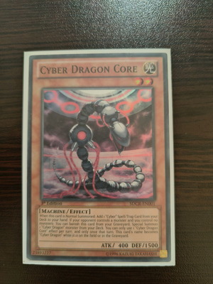 Yu-Gi-Oh Cyber Dragon Core card like new, super rare