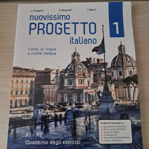 Nuovissimo Progetto Italiano 1 A1-A2 Exercise Book new, Italian