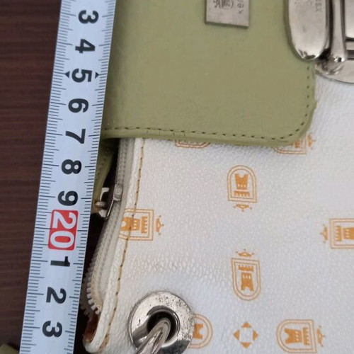KEM shoulder bag like new, white and green