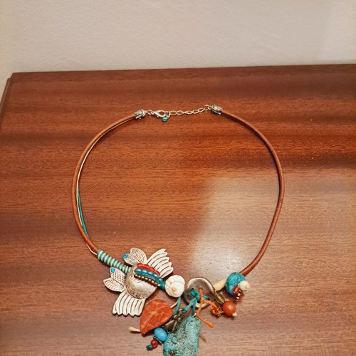 Vintage necklace with beads used