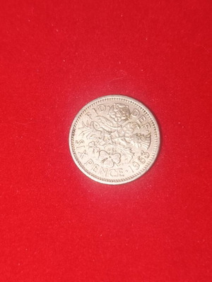 British Six Pence Coin used