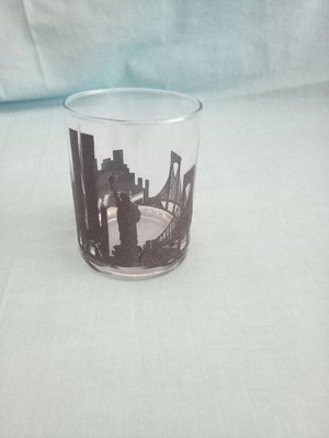 Glass with New York design, new