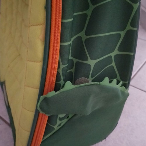 Happy Sammies Samsonite children's suitcase used, green and orange