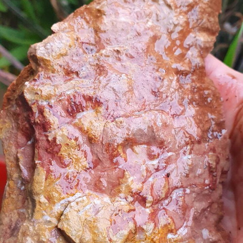 Limestone new with iron and manganese oxides, colorful