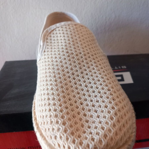 Men's espadrilles size 45 beige new, breathable and comfortable