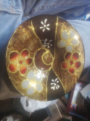 Fused Glass Plates like new, set of 2, 16 cm diameter
