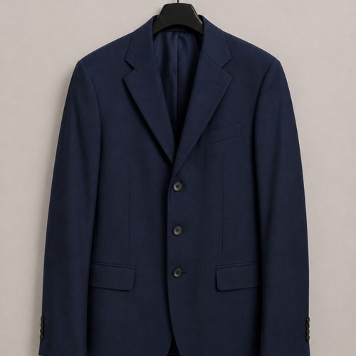Vintage Mr. Ramos men's blazer L made in Italy 100% wool dark blue