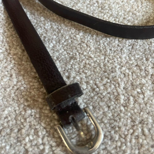 Women's thin belt used, adjustable, black