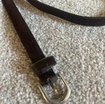Women's thin belt used, adjustable, black