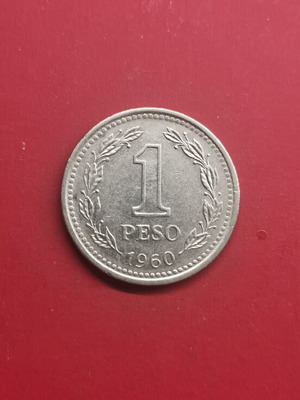 Argentine 1 Peso Coin 1960 used
