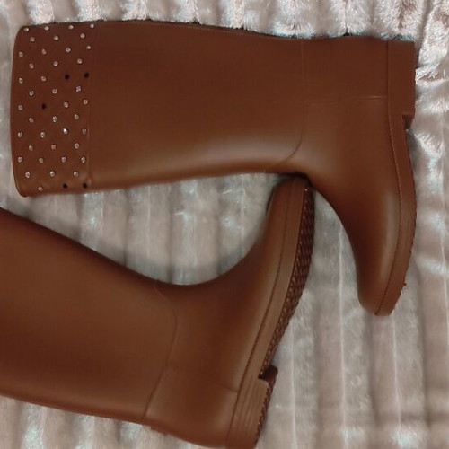 Brown galoshes new, knee-length, size 39