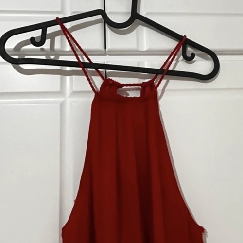 Red Zara dress like new, ancient Greek style, airy summer