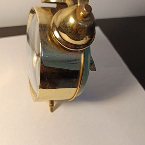 Five Rams table clock used, analog