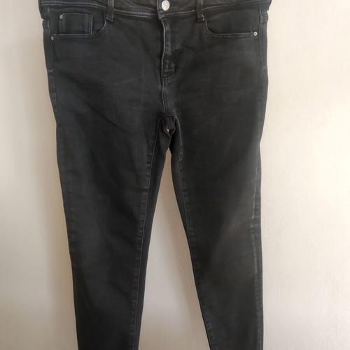 Zara black low waist slim fit jeans used, cotton, size L 40 12